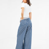 Kiara Stripe Trousers - Navy