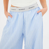 Elodie Stripe Trousers - Blue
