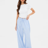 Elodie Stripe Trousers - Blue