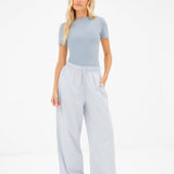 Elodie Stripe Trousers - Grey