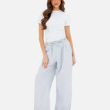 Elodie Stripe Trousers - Grey