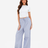 Elodie Stripe Trousers - Navy