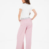 Elodie Stripe Trousers - Raspberry