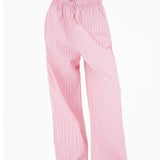 Elodie Stripe Trousers - Raspberry