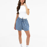 Kiara Stripe Shorts - Navy