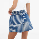 Kiara Stripe Shorts - Navy