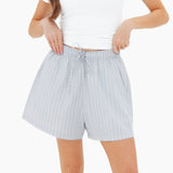 Elodie Stripe Shorts - Grey