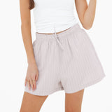 Elodie Stripe Shorts - Light Lilac