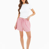 Elodie Stripe Shorts - Raspberry