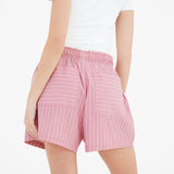 Elodie Stripe Shorts - Raspberry