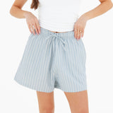 Elodie Stripe Shorts - Teal