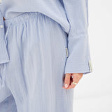 Mila Wide Leg Trousers - Summer Blue