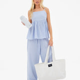 Mila Wide Leg Trousers - Summer Blue