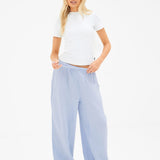 Mila Wide Leg Trousers - Summer Blue