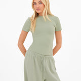Mila Wide Leg Trousers - Soft Sage