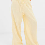 Mila Wide Leg Trousers - Butter Yellow