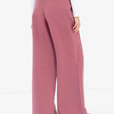 Maya Wide Leg Trousers - Dark Berry