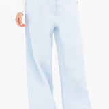 Maya Wide Leg Trousers - Soft Blue