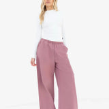 Maya Wide Leg Trousers - Dusty Pink