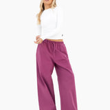 Maya Wide Leg Trousers - Mulberry