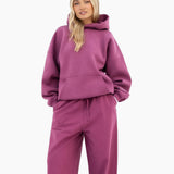 Maya Wide Leg Trousers - Mulberry
