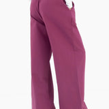 Maya Wide Leg Trousers - Mulberry