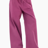 Maya Wide Leg Trousers - Mulberry