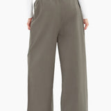 Maya Wide Leg Trousers - Safari Green