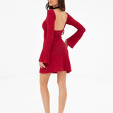 Crochet Mini Dress - Red