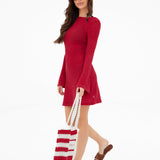 Crochet Mini Dress - Red