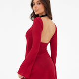 Crochet Mini Dress - Red