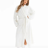 Embroidered Isabel Dressing Gown - White