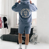 Briston Relaxed Jogger Shorts - Steel Blue