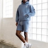 Briston Relaxed Jogger Shorts - Steel Blue