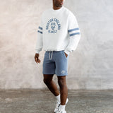 Briston Relaxed Jogger Shorts - Steel Blue
