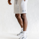Briston Relaxed Jogger Shorts - Marl White