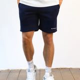 Italic Relaxed Jogger Shorts - Navy