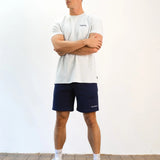Italic Relaxed Jogger Shorts - Navy