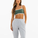 Jada Wide Leg Sweatpants - Marl Grey