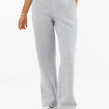 Jada Wide Leg Sweatpants - Marl Grey