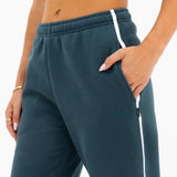 Jada Wide Leg Sweatpants - Teal Green
