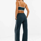 Jada Wide Leg Sweatpants - Teal Green