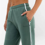Jada Wide Leg Sweatpants - Vintage Green