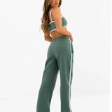 Jada Wide Leg Sweatpants - Vintage Green