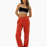 Jada Wide Leg Sweatpants - Washed Red