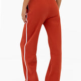 Jada Wide Leg Sweatpants - Washed Red