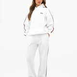 Jada Wide Leg Sweatpants - Flat White