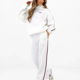 Jada Wide Leg Sweatpants - Flat White