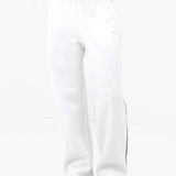 Jada Wide Leg Sweatpants - Flat White