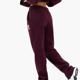 Iris Wide Leg Sweatpants - Deep Burgundy